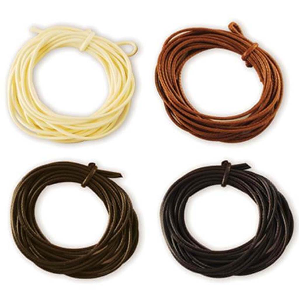 CORD ROUND LEATHER NAT ASST.  NATURAL 