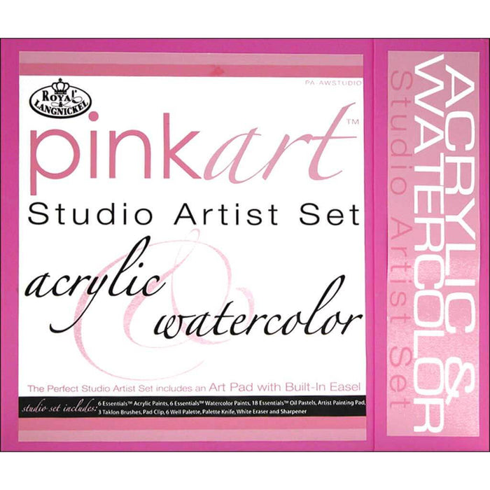 Royal & Langnickel Acrylic & Watercolor Pink Art Studio Artist Set
