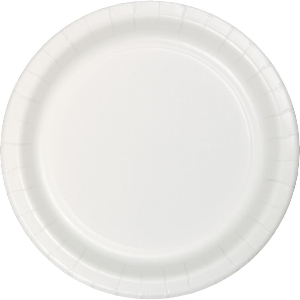 White Paper Lunch Plates 7in 75ct 