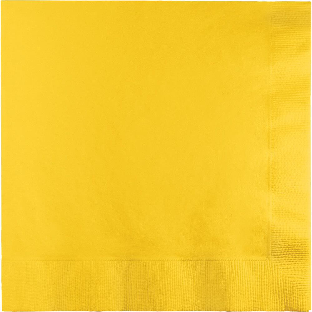 Luncheon Napkins 3ply 50ct, School Bus Yellow 