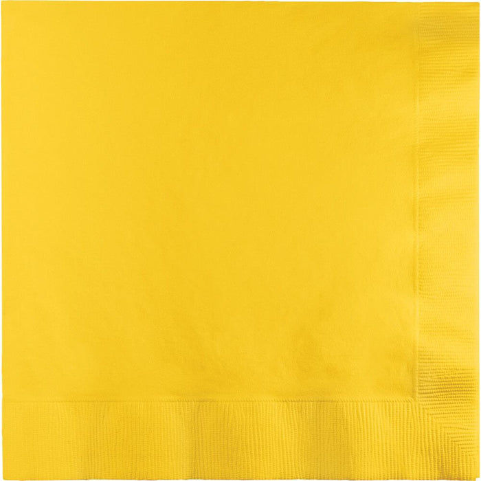 Luncheon Napkins 3ply 50ct, School Bus Yellow 