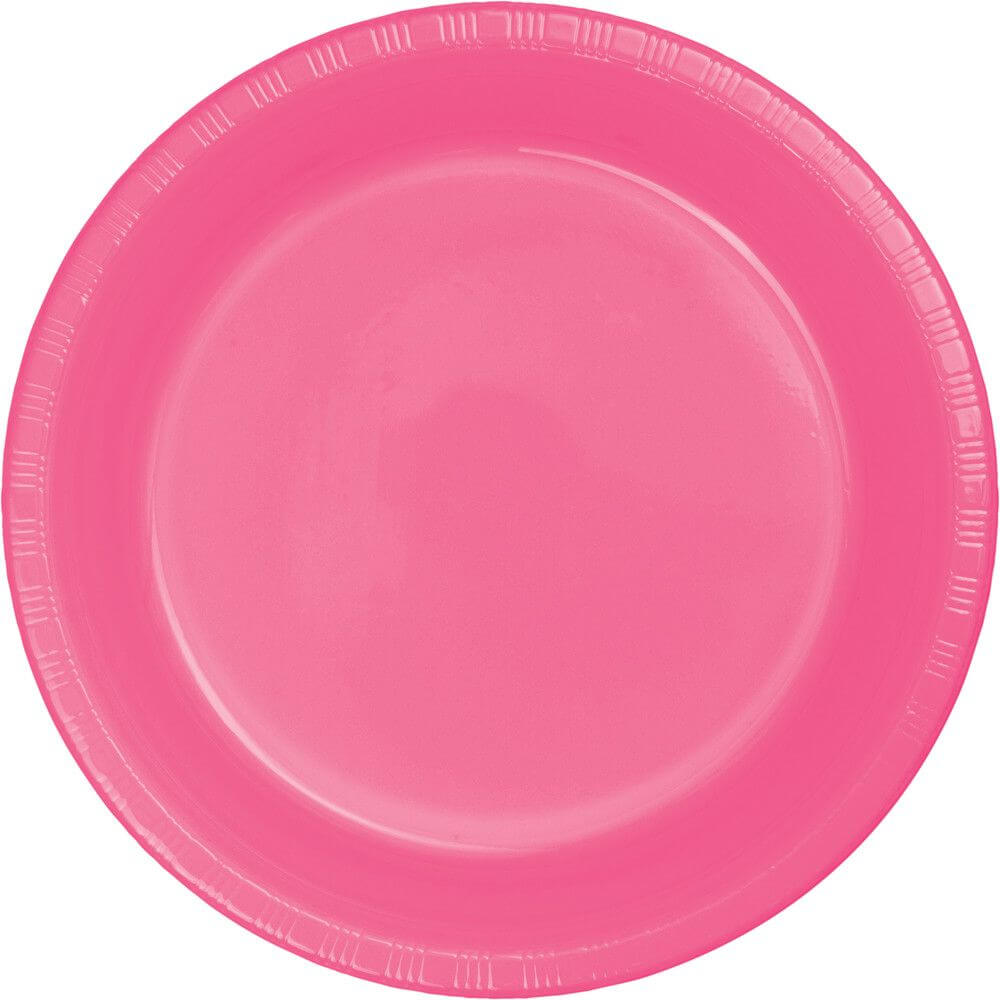 Plastic Dinner Plates 9in 20ct, Candy Pink 