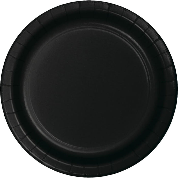 Black Velvet Paper Lunch Plates 7in 75ct 