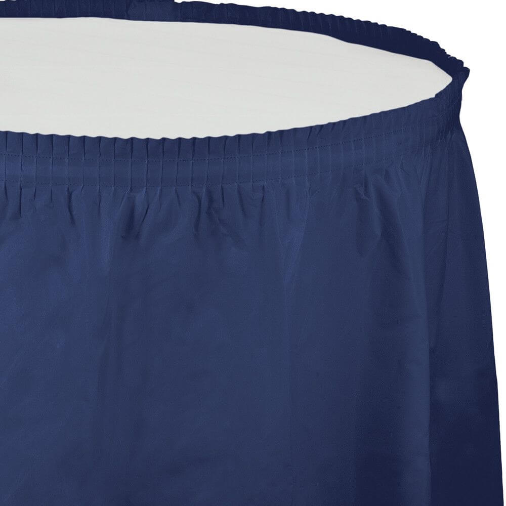 Tableskirt 29in x 14ft, Navy Blue 