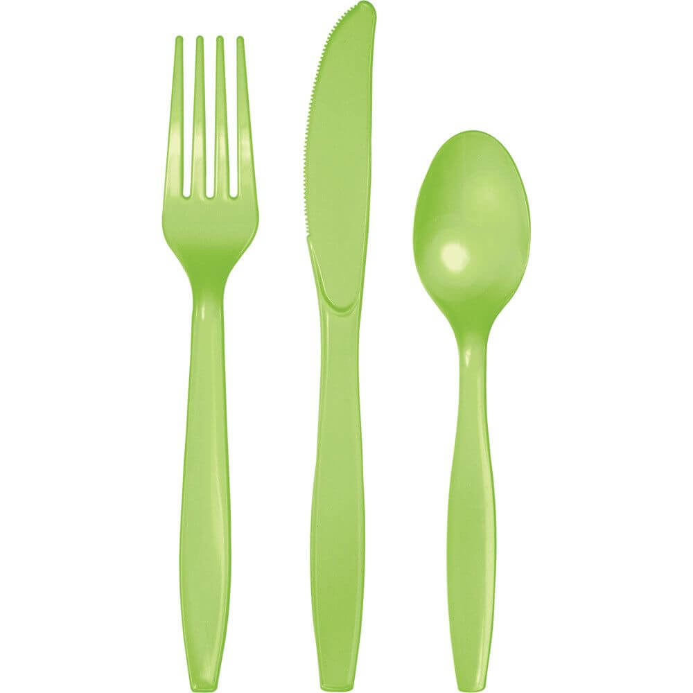 Fresh Lime Premium Plastic Cutlery 24ct, 