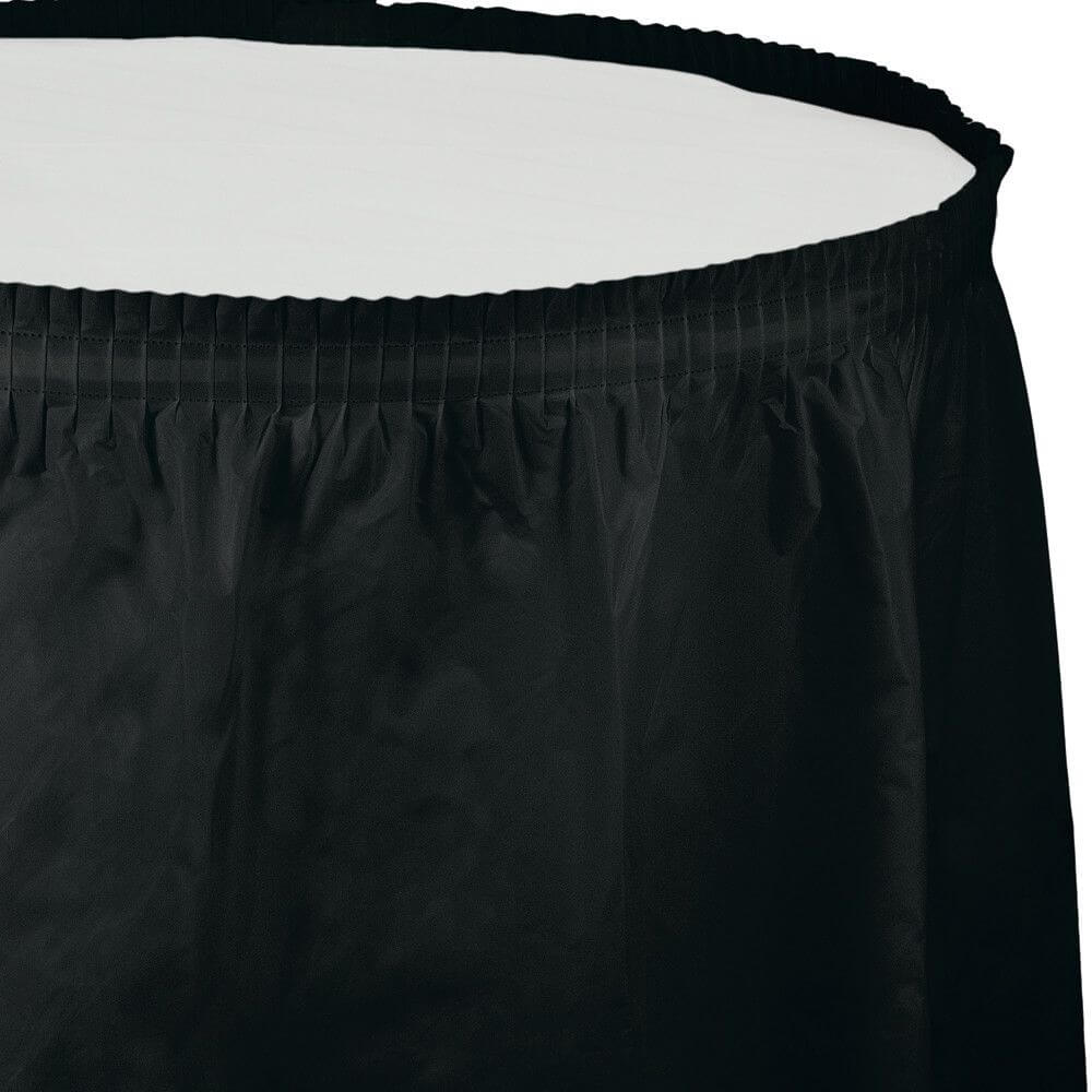 Black Velvet Plastic Table Skirt 14ft x 29in 