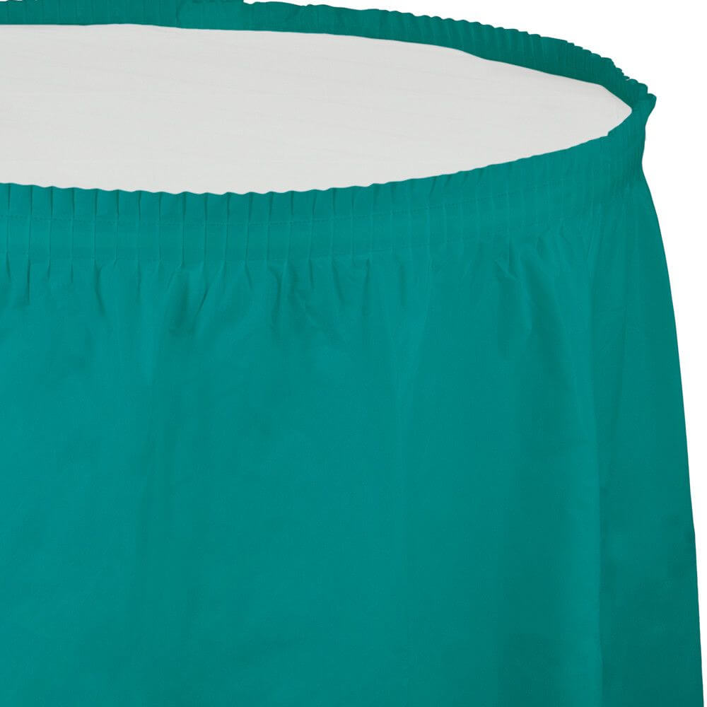 Tableskirt 29in x 14ft, Tropical Teal 