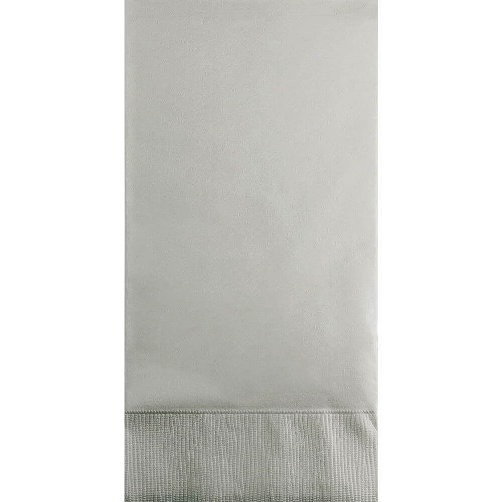 Shimmering Silver 3Ply Guest Napkins 16ct 