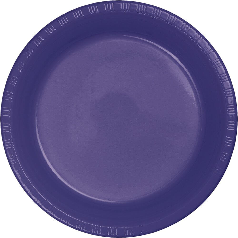 Plastic Dinner Plates 9in 20ct, Purple 