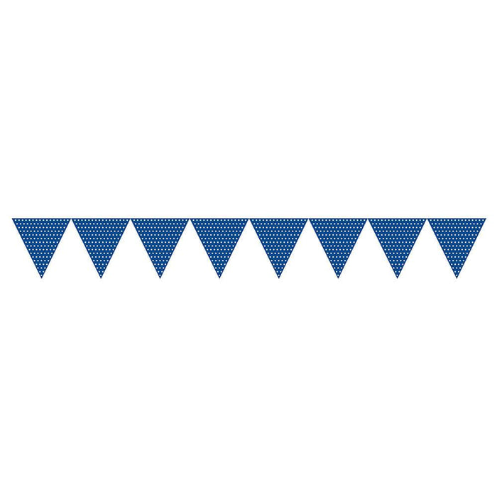 Jointed Banner With Dots Blue 