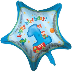 Foil Balloon 1ct 18in,1st Happy Birthday 
