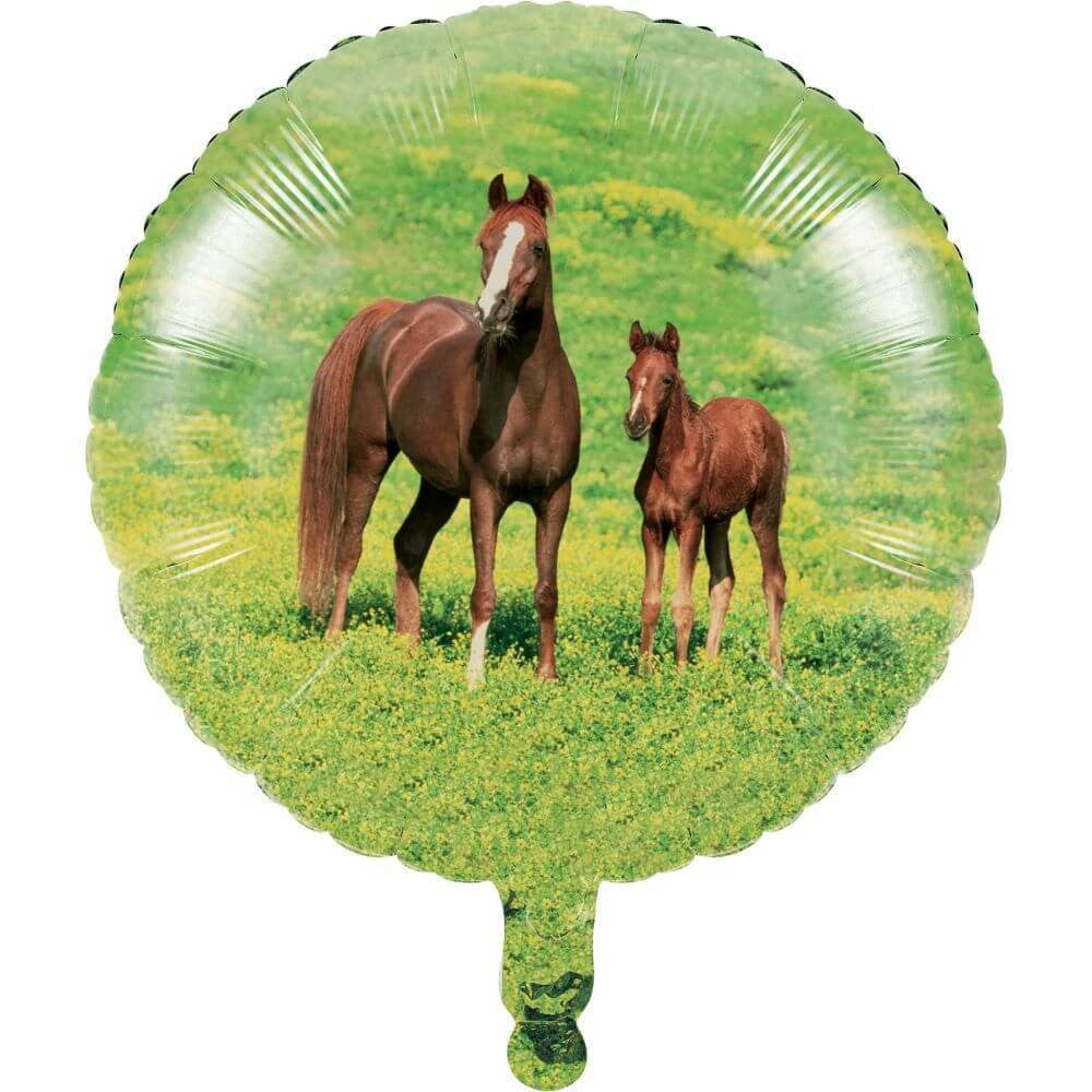 Happy Bithday Wild Horses, Foil Round Balloon 