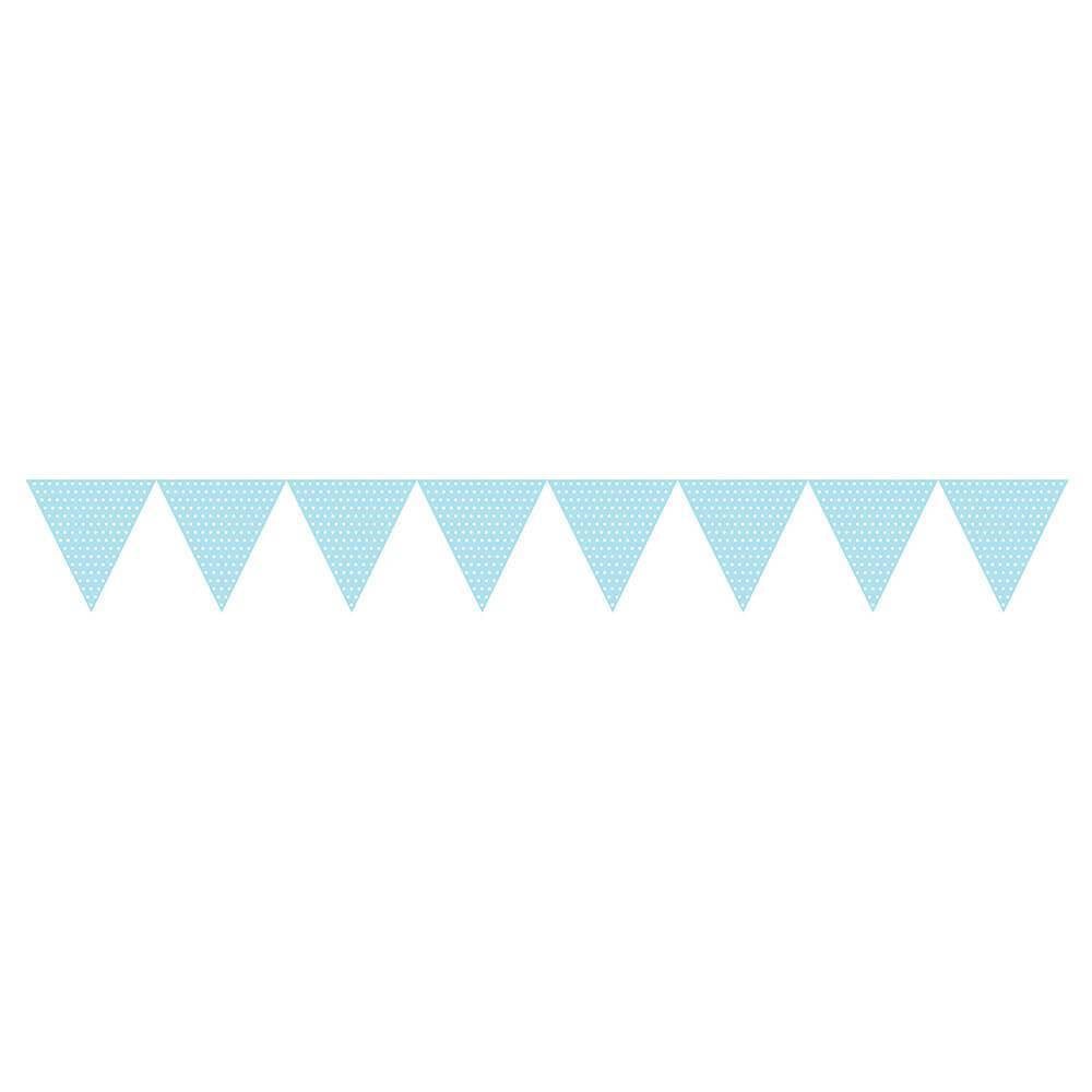 Flag Banner Dots Pastel Blue 