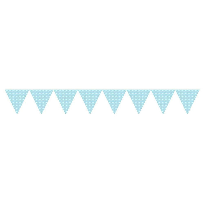 Flag Banner Dots Pastel Blue 