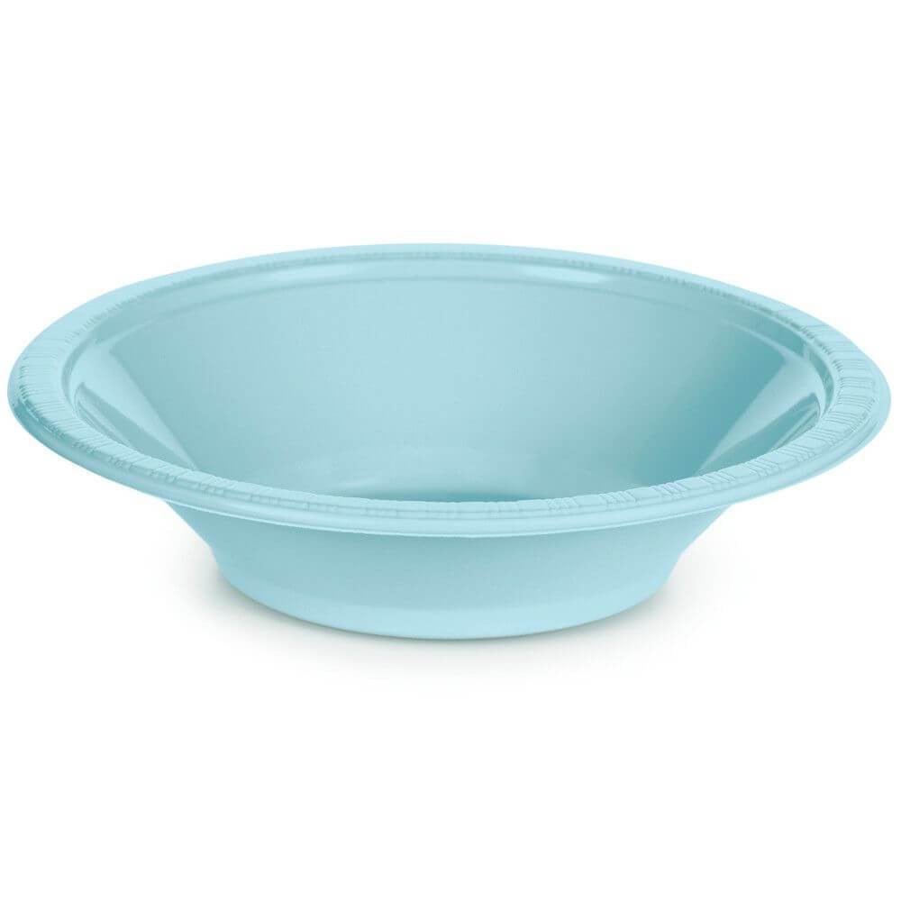 Plastic Bowl 12oz 20ct, Pastel Blue 