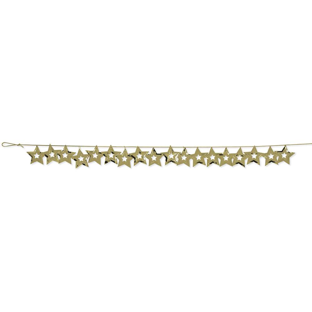 Confetti Garland 9ft Gold Star 