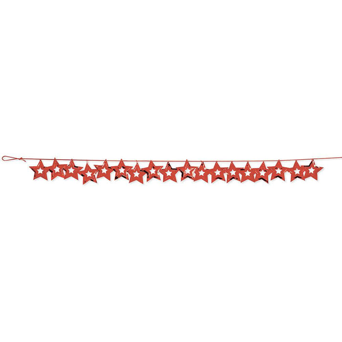 Garland Confetti Stars Red 1Ct 
