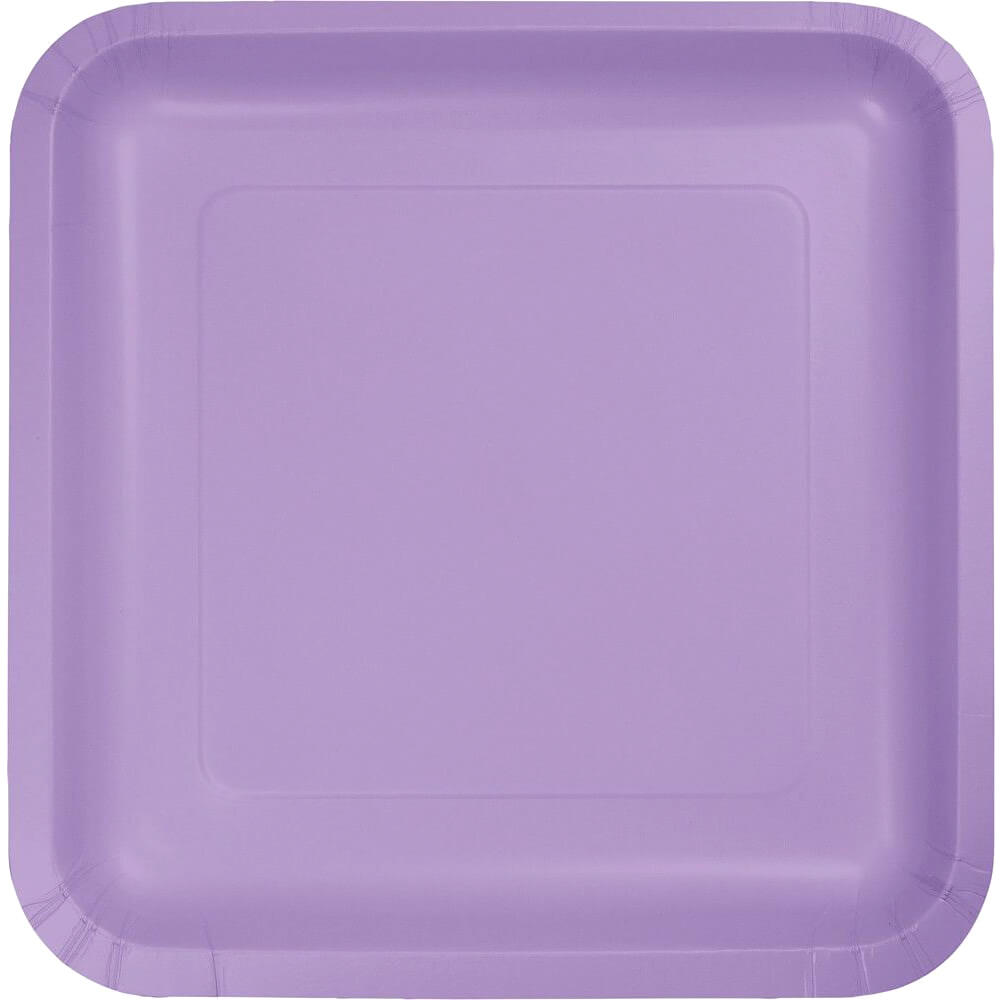 Paper Plates Square 7in 18ct, Luscious Lavender 