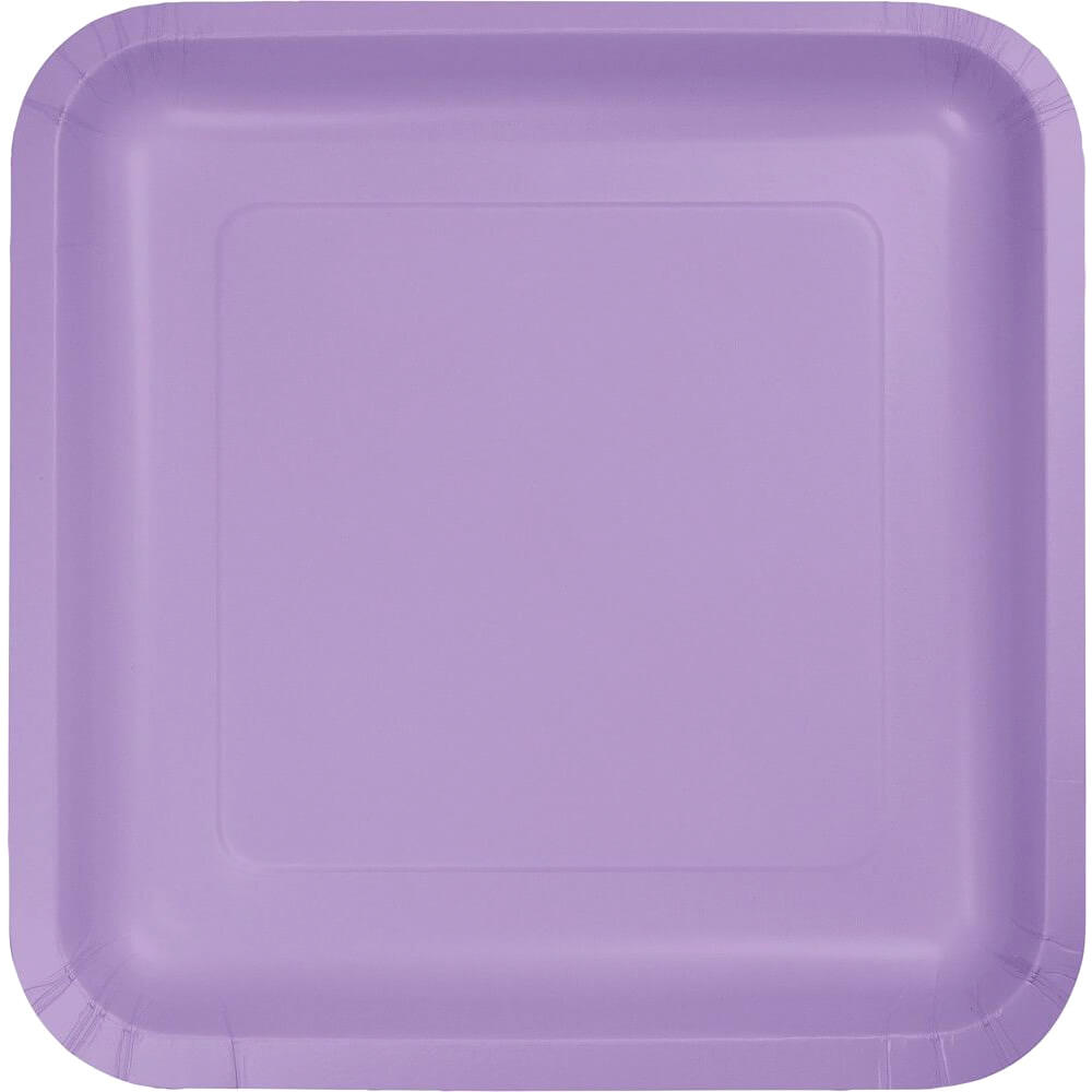Paper Plates Square 7in 18ct, Luscious Lavender 