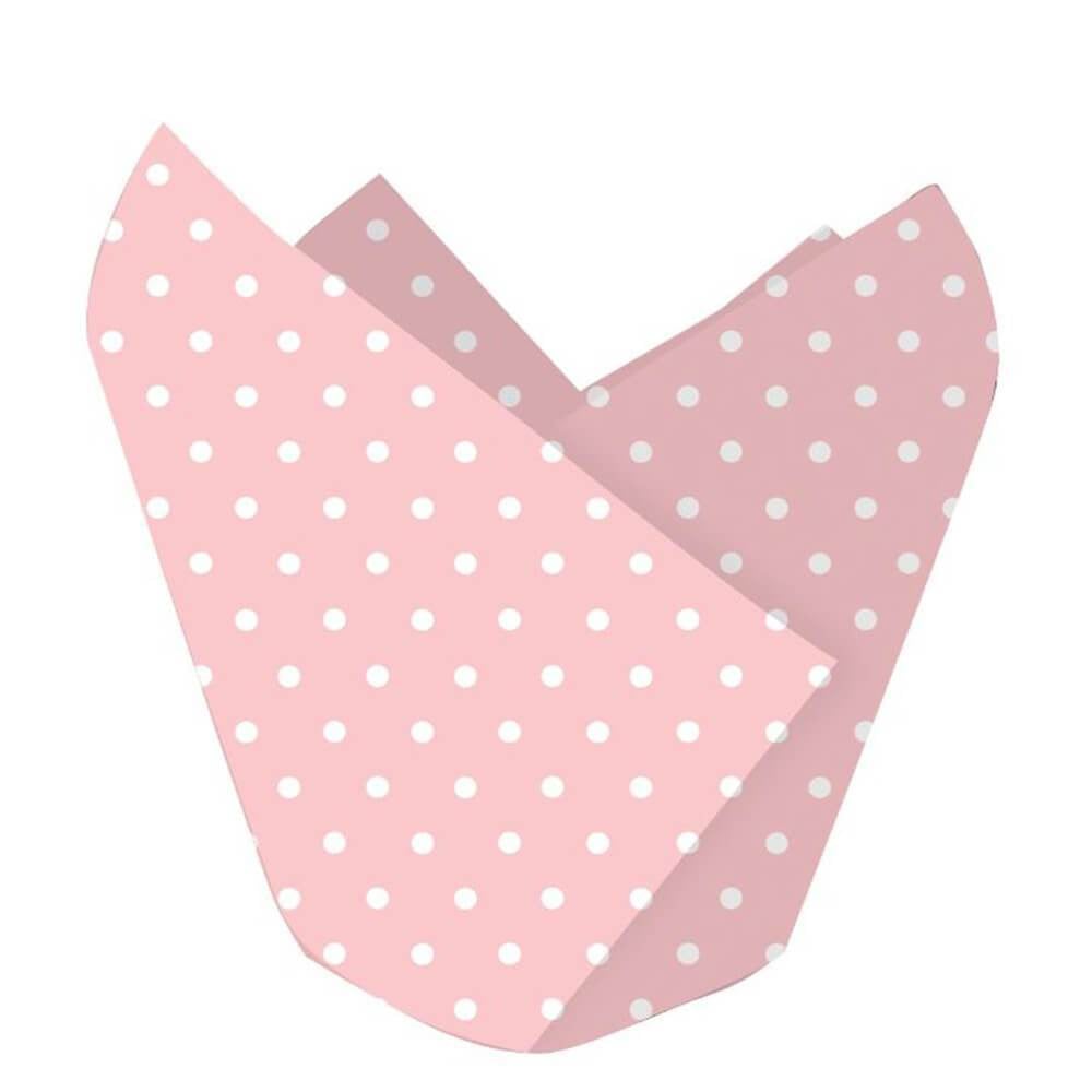 Baking Cups 12ct, Polka Dot Classic Pink 