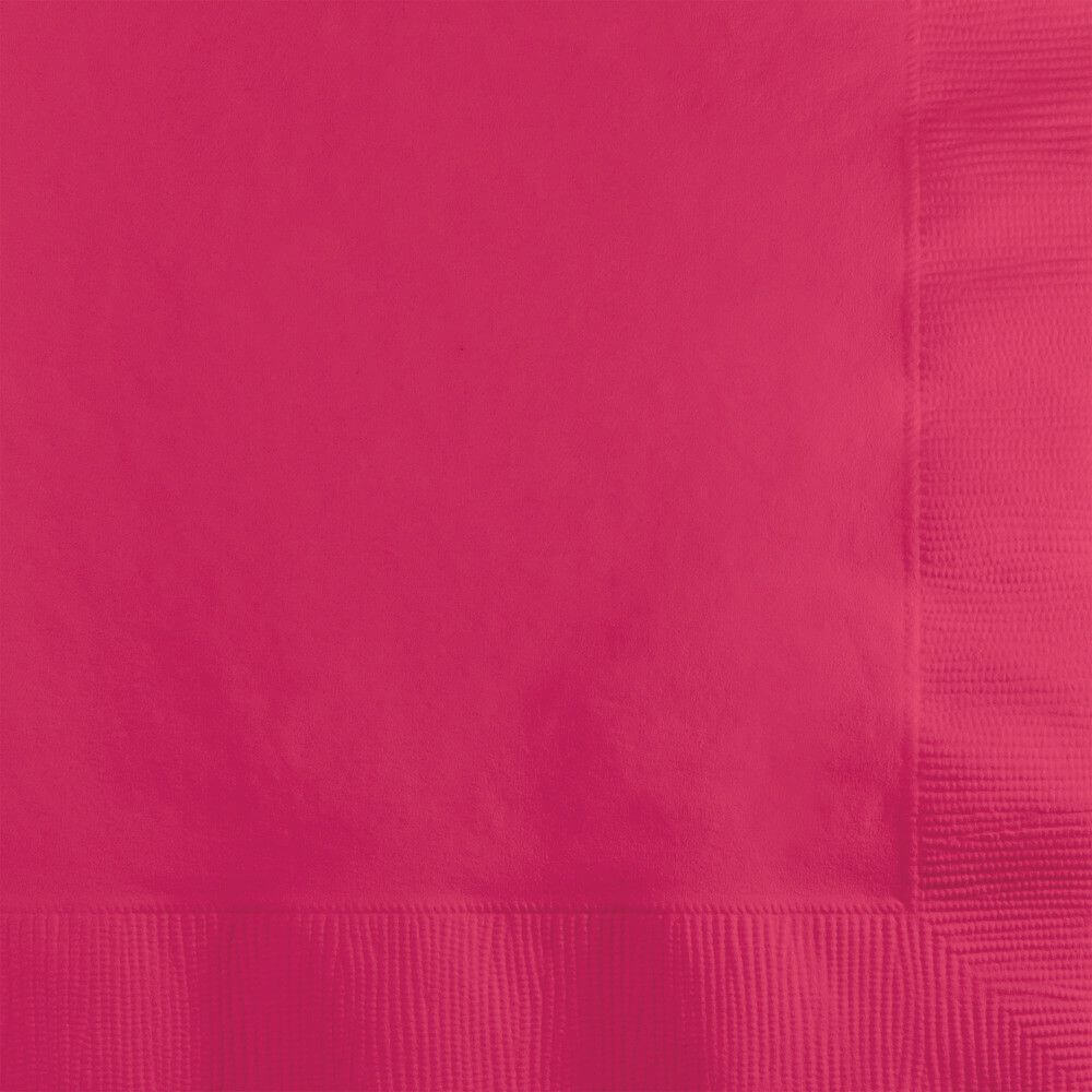 Beverage Napkins 3Ply 50ct, Hot Magenta 