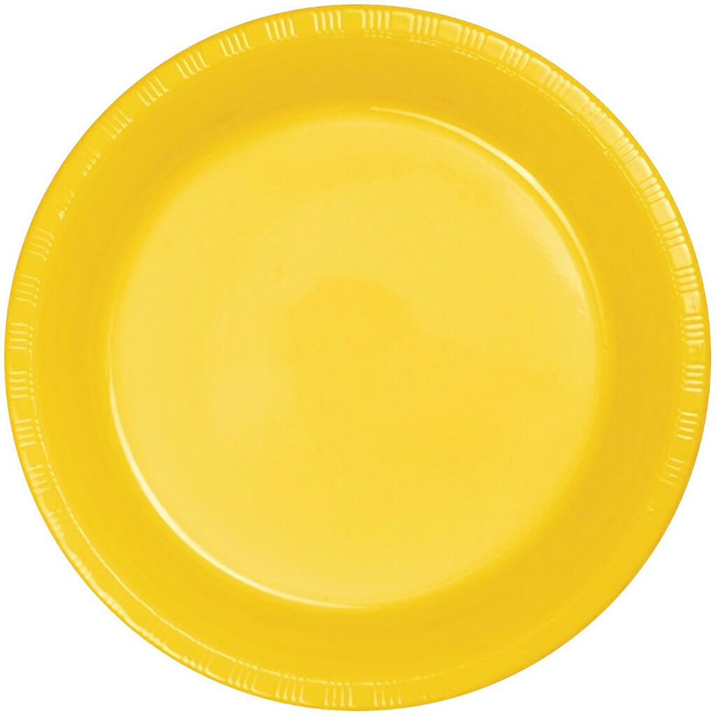 Plastic Plates 7in 20ct School Bus Yellow