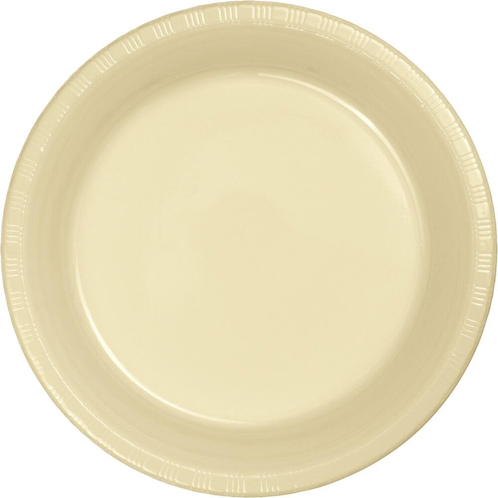 Plastic Plates 7in 20ct, Ivory 