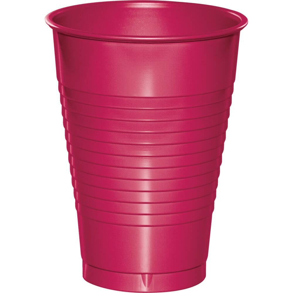 Plastic Cups 12oz 20ct, Hot Magenta 