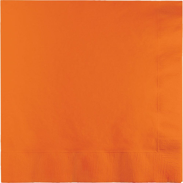 Luncheon Napkins 3ply 50ct, Sunkissed Orange 