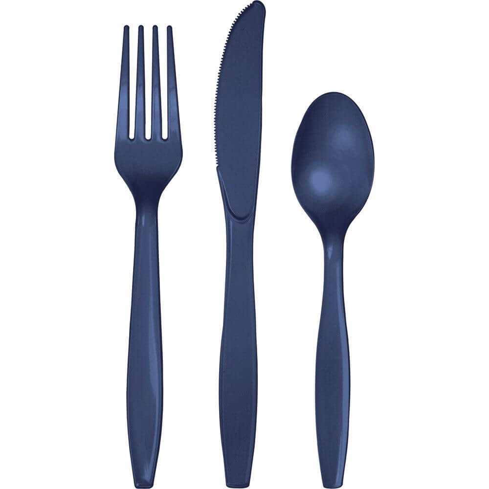 Premium Cutlery Assorted 24ct, Navy 