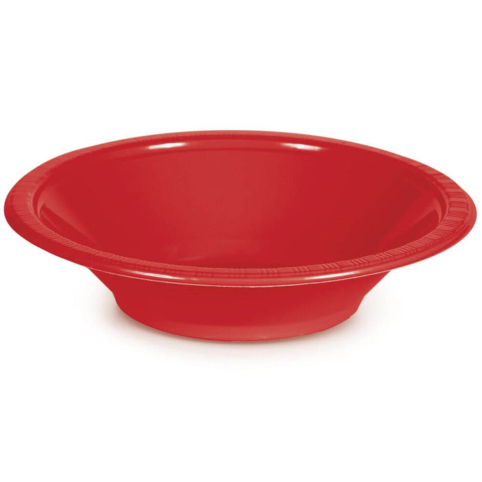 Classic Red Plastic Bowls 12oz, 20ct 