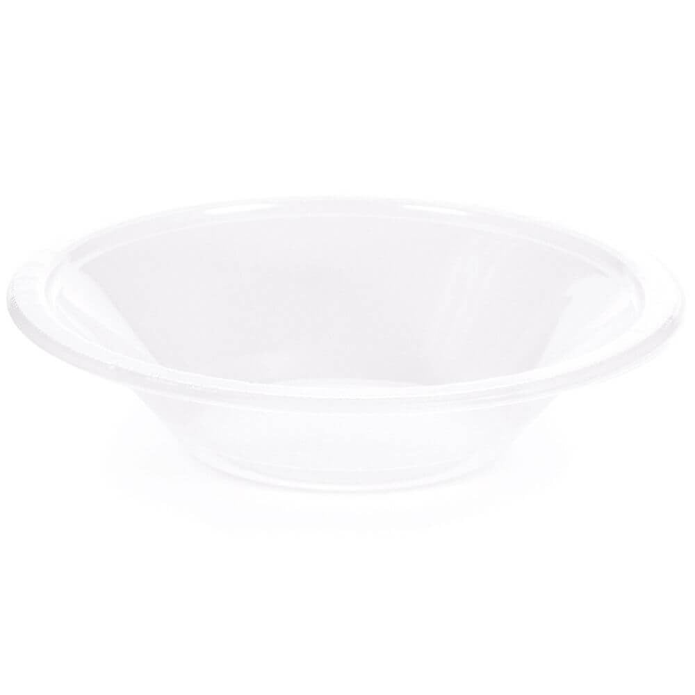 Plastic Bowl 12oz 20ct, Clear 