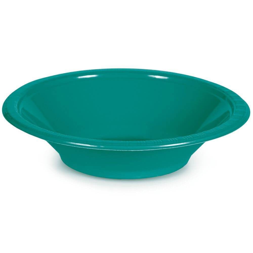 Tropical Teal Plastic Bowl 12oz 20ct, 