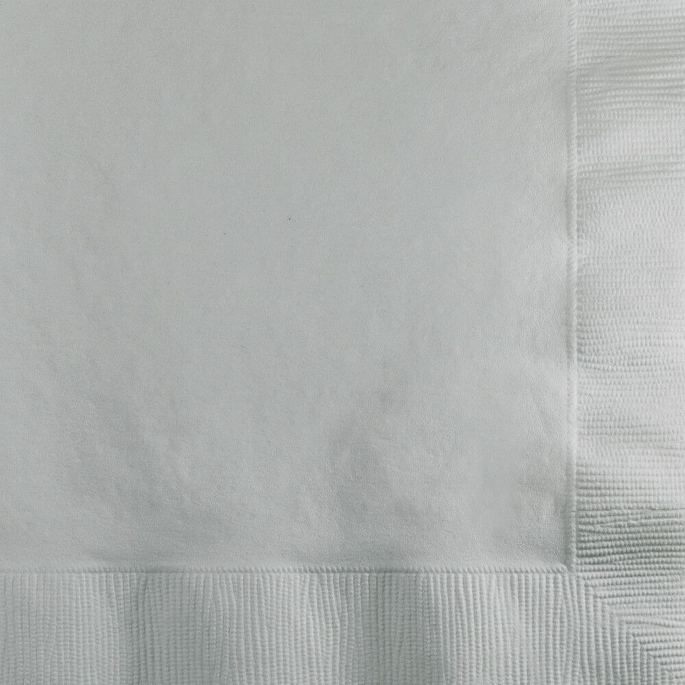 Shimmering Silver 3Ply Beverage Napkins 50ct 