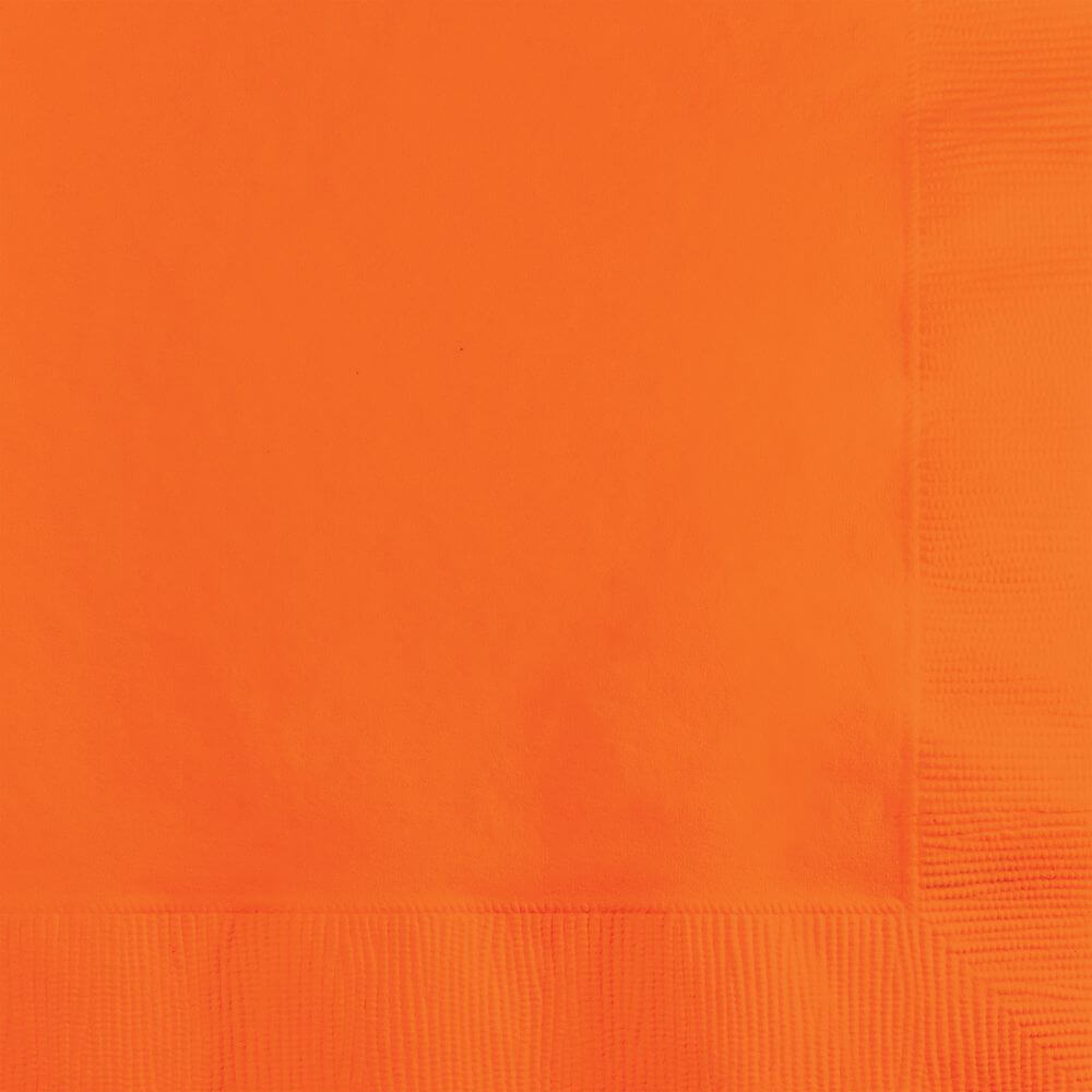 Beverage Napkins 3ply 50ct, Sunkissed Orange 