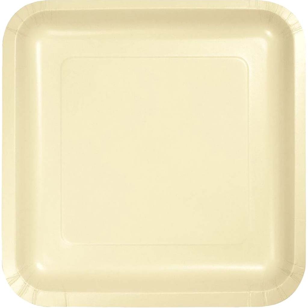 Paper Lunch Plates 7in 18ct, Ivory 