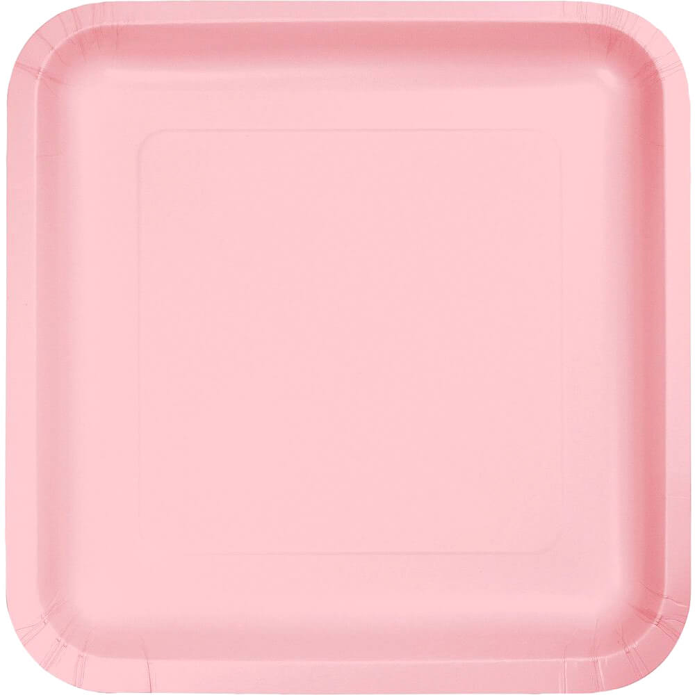 Paper Dinner Plates 9in 18ct, Classic Pink 