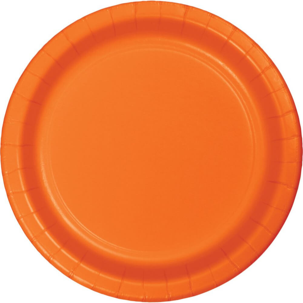 Lunch Plates 7in 75ct, Sunkissed Orange 