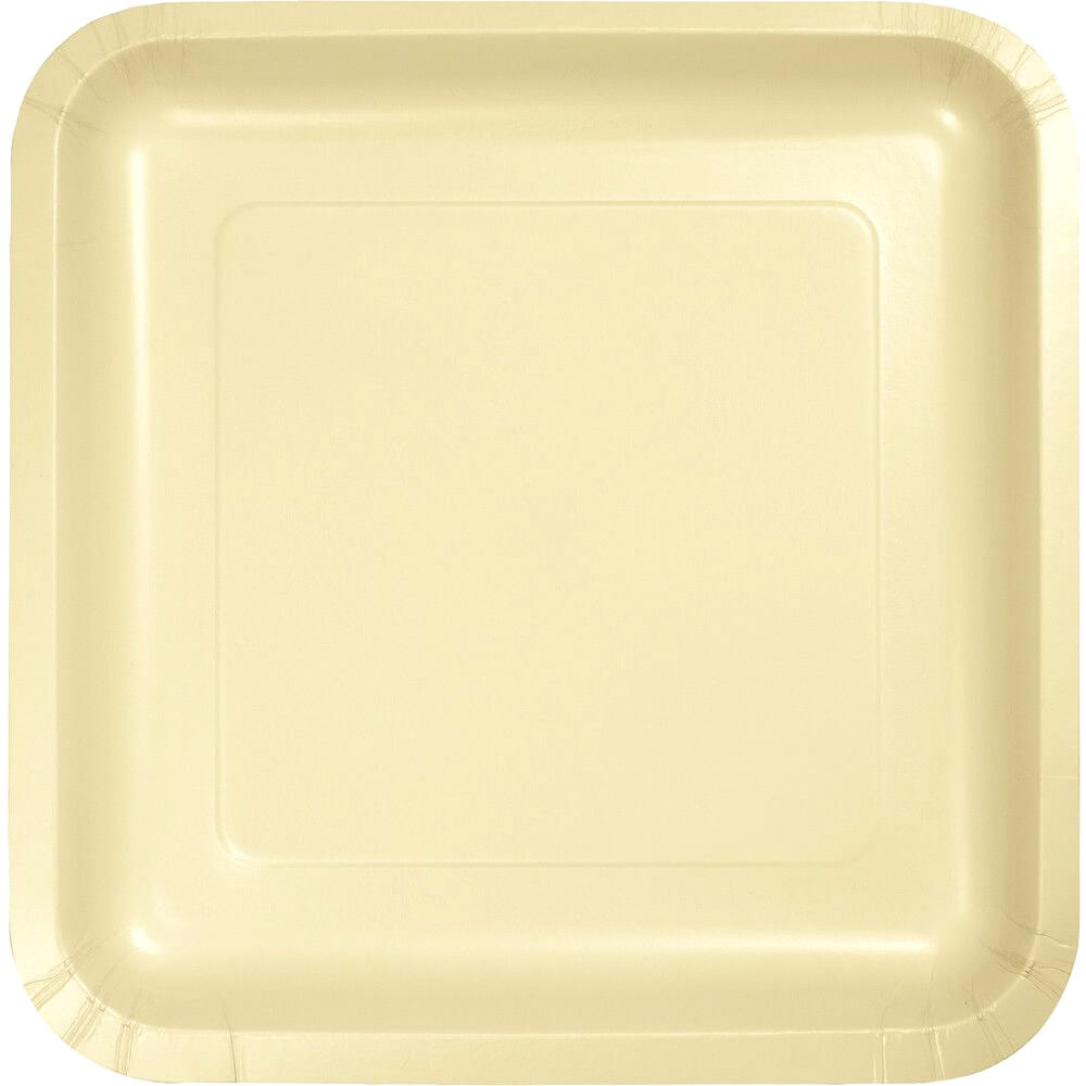 Paper Dinnner Plates 9in 18ct, Ivory 