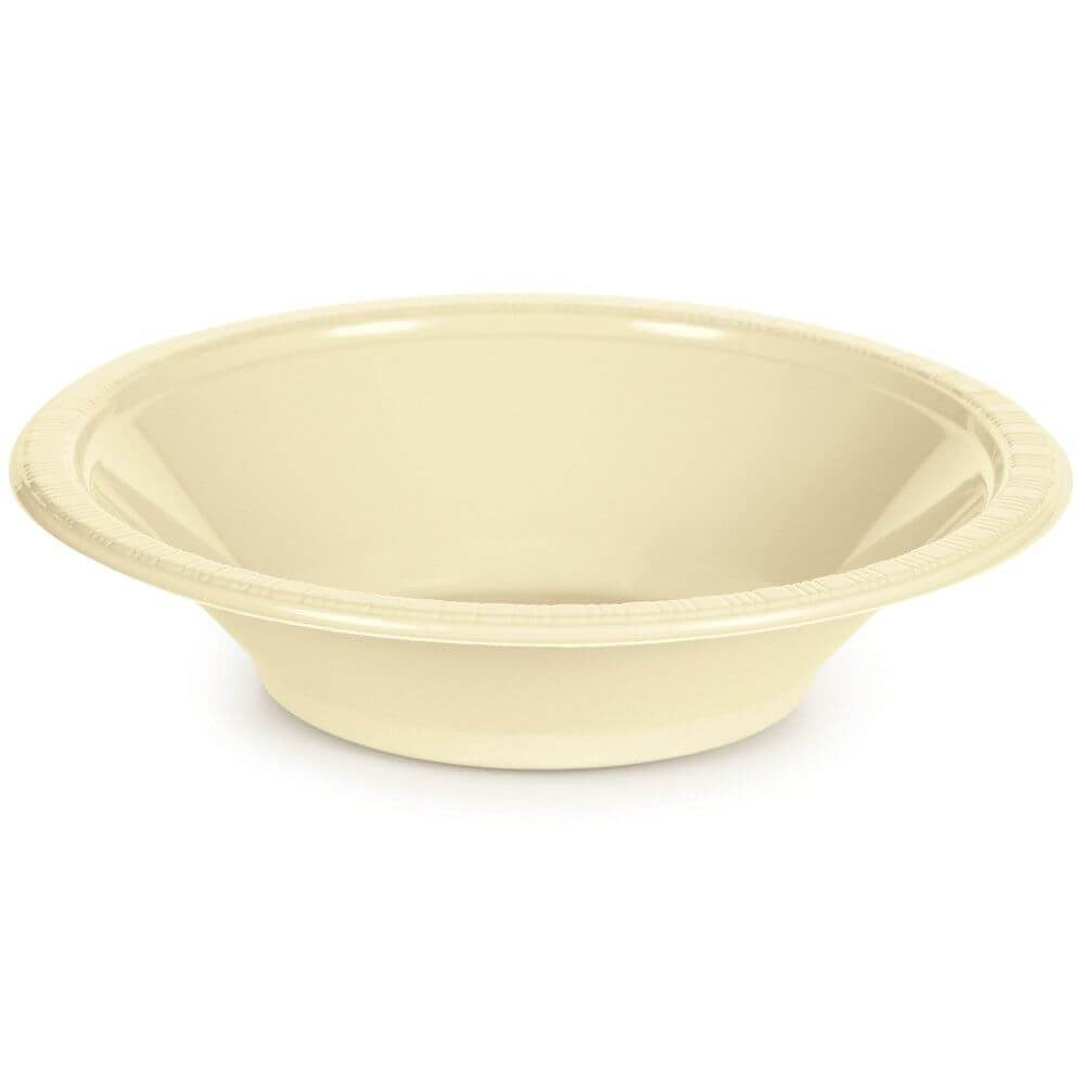 Plastic Bowl 20ct, Ivory 