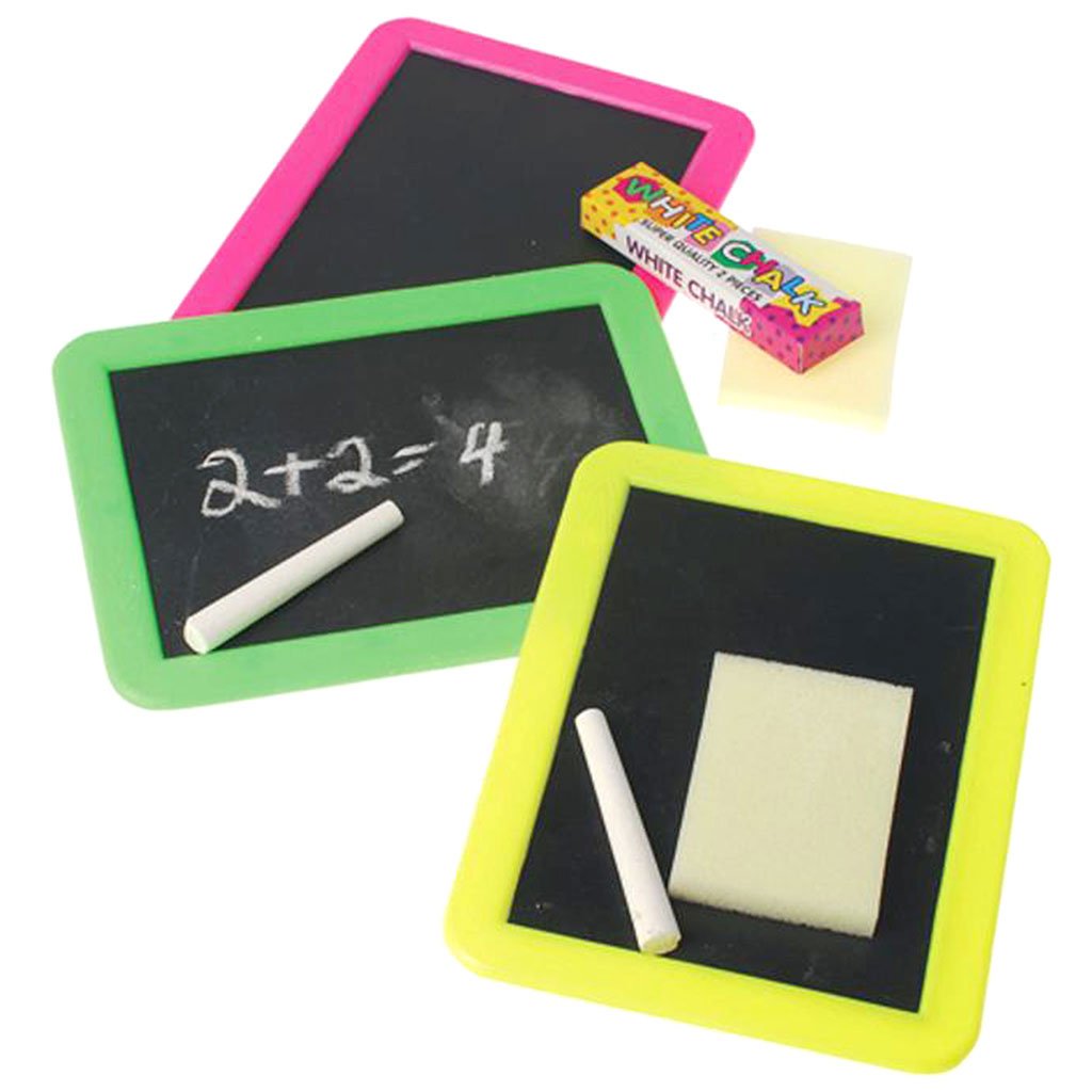 Blackboards With Chalk And Erasers