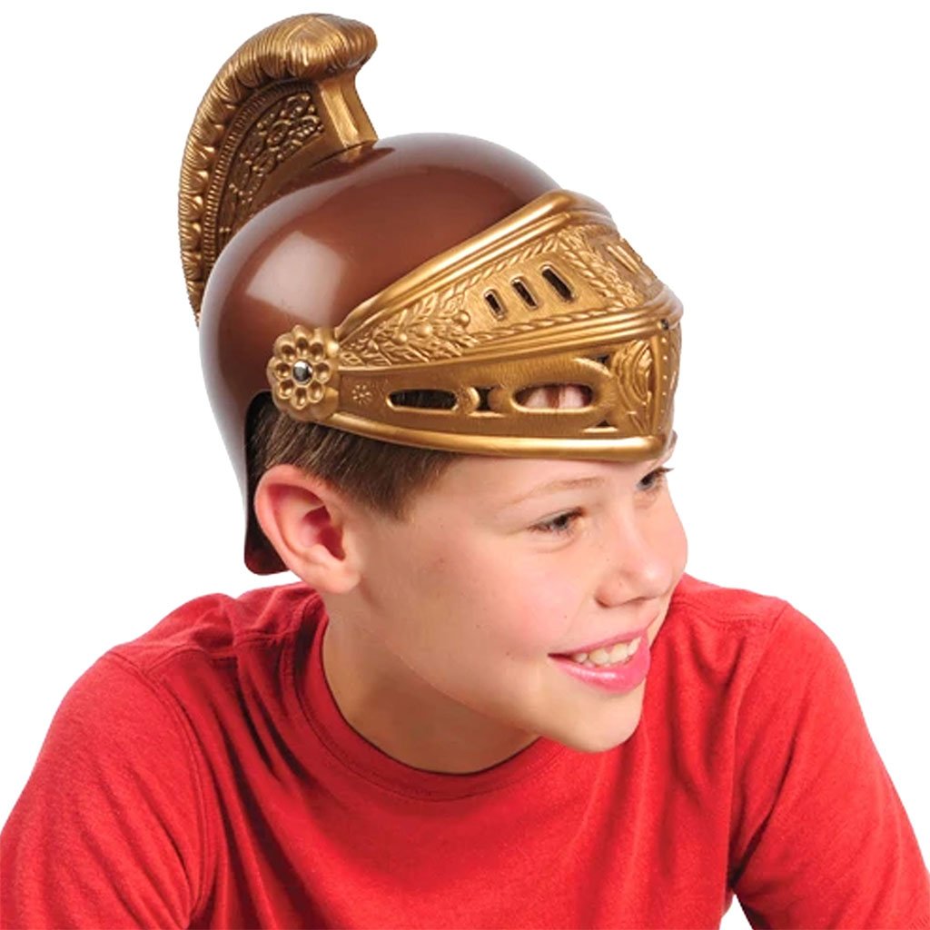 Gold Plastic Roman Helmets