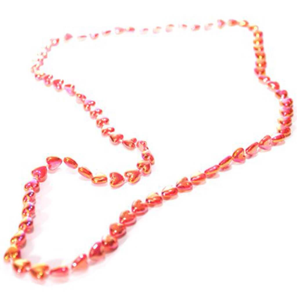 Pearlized Heart Bead Necklaces