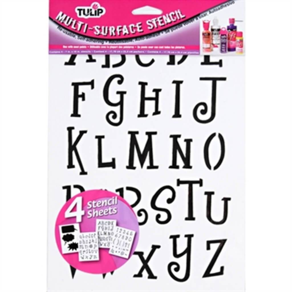 MULTI SURFACE STENCIL ALPHANUMERIC