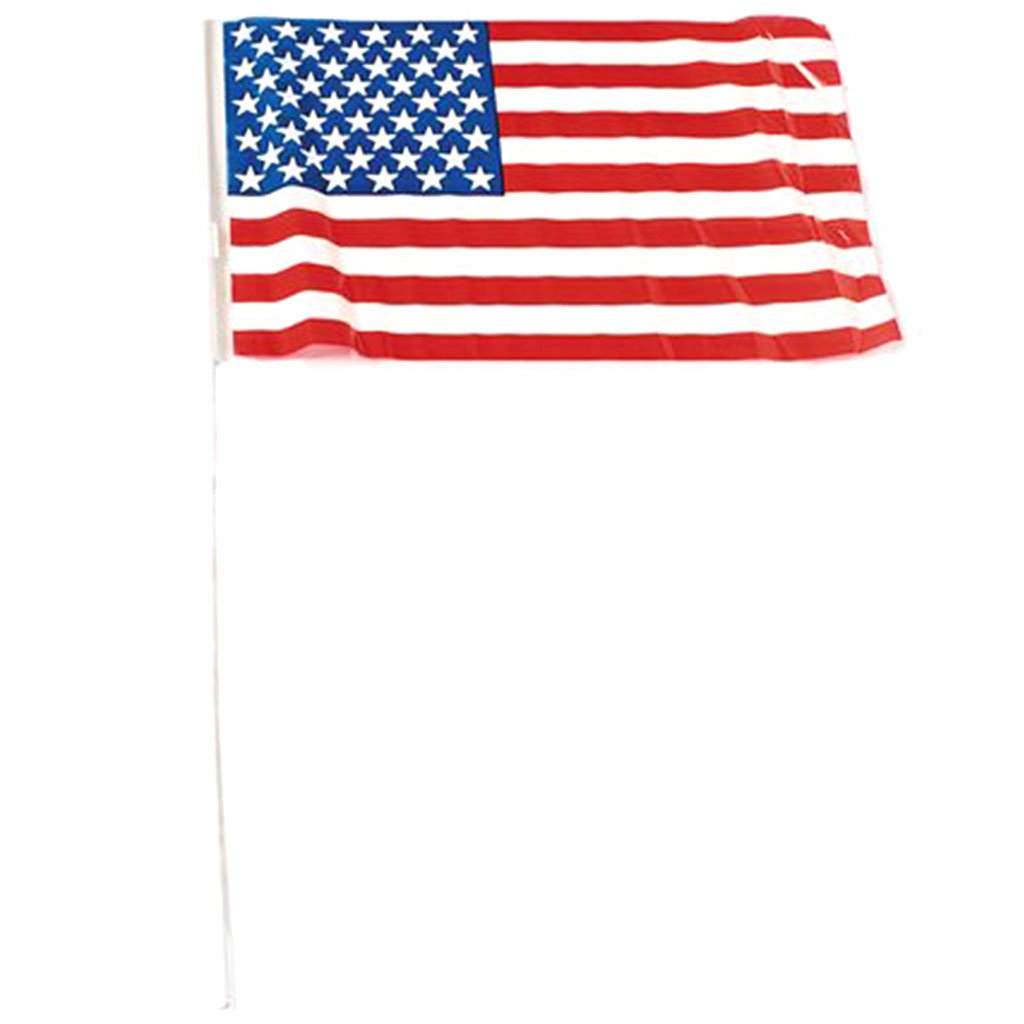 U.S.A. Plastic Flag 12in x 18in