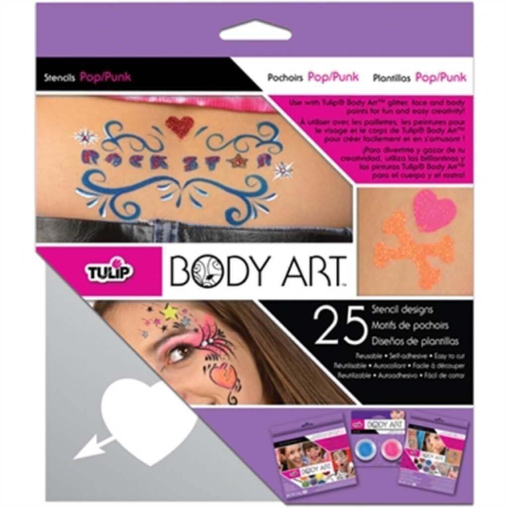 TULIP BODY ART STENCILS POP PUNK