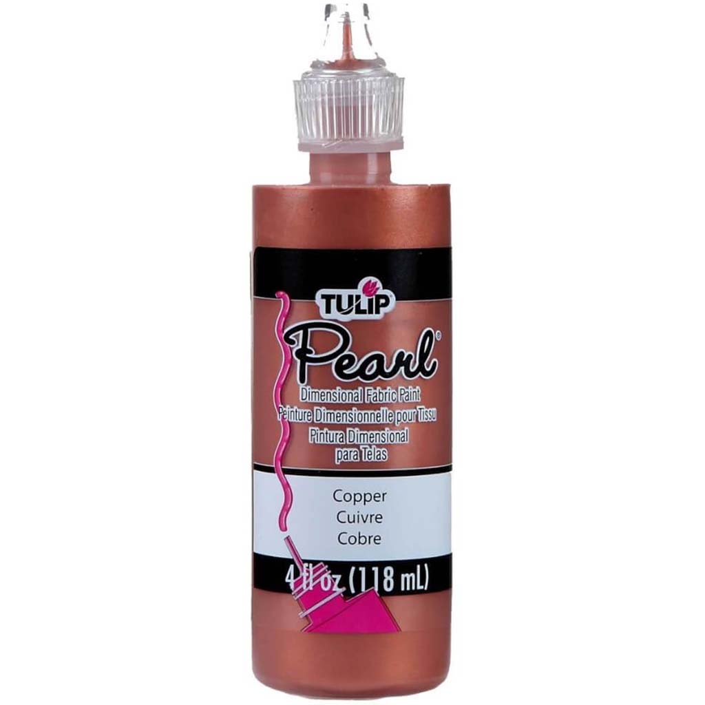 TULIP DIMENSIONAL FABRIC PAINT PEARL COPPER 4OZ