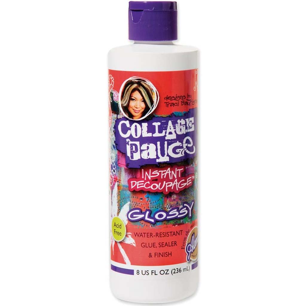 COLLAGE PAUGE INSTANT DECOUPAGE GLOSSY 8OZ