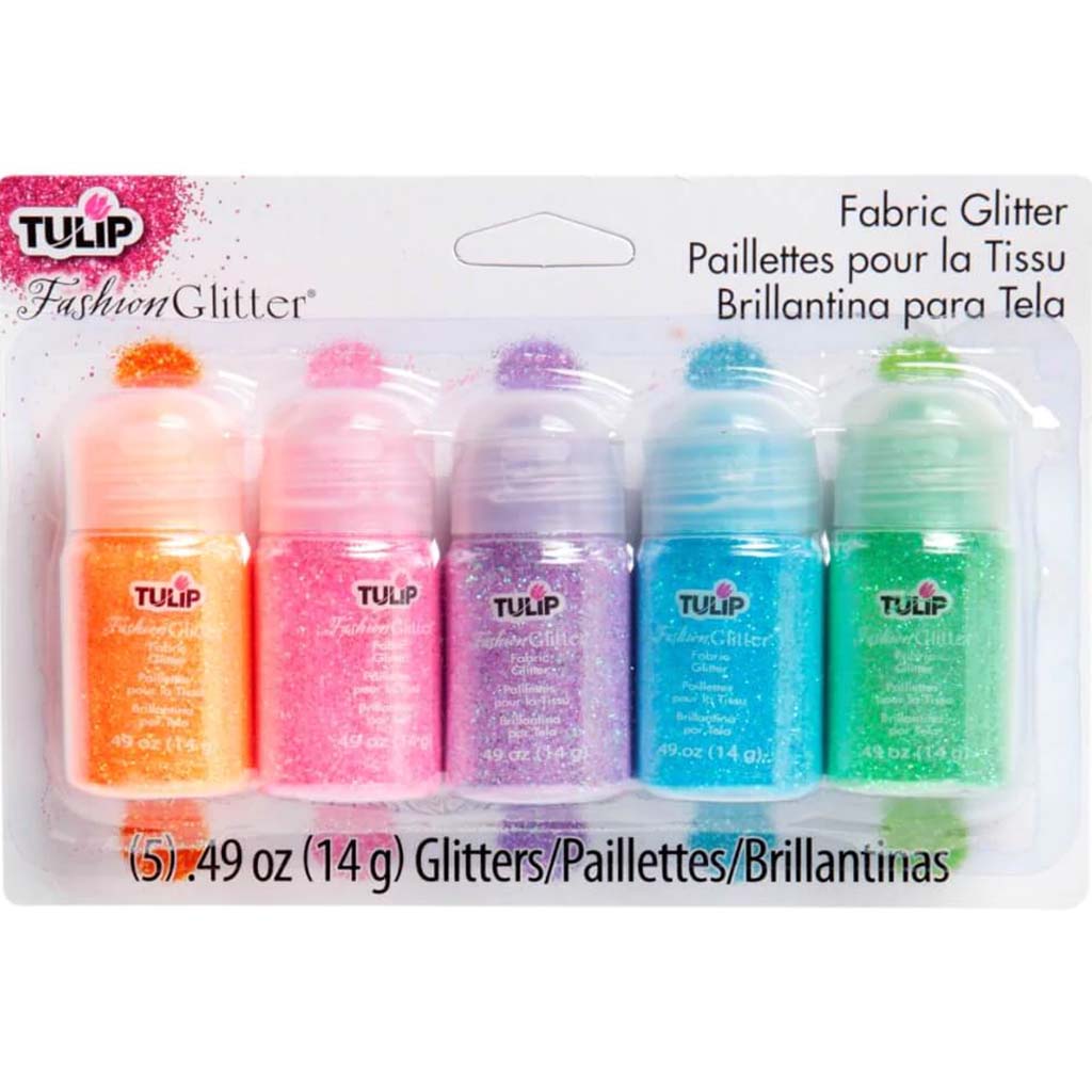 Tulip Fabric Fashion Glitter Neon 5pcs