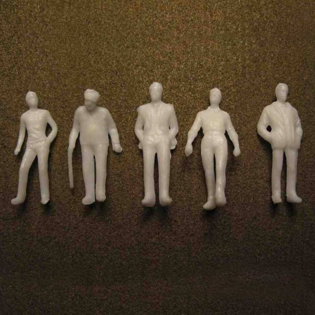 Human Male Pack of 5 White 1.5in